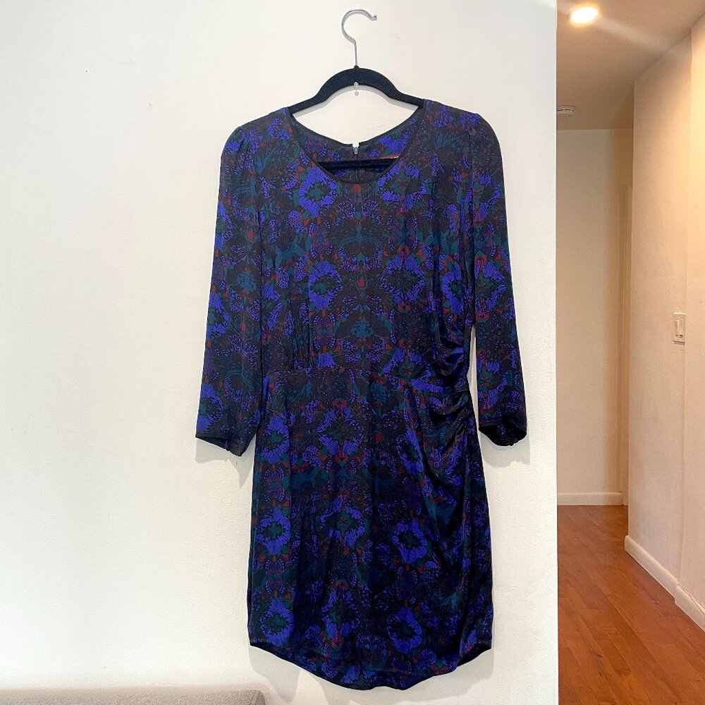 Comptoir des Cotonniers Blue Silk Patterned Dress